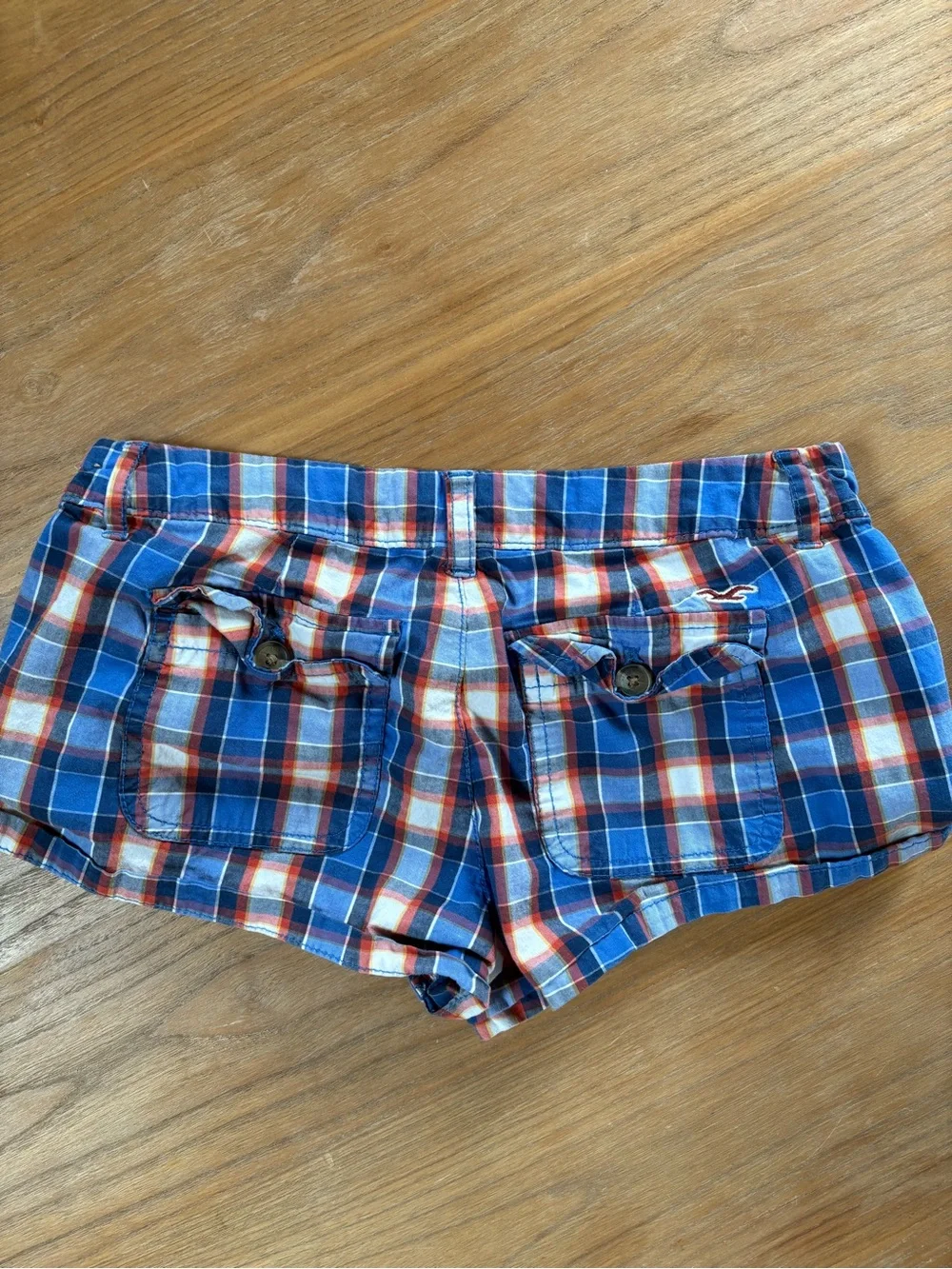 Y2K Hollister Blue Plaid Women’s Shorts